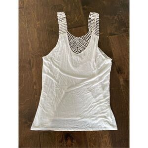 BKE Scoop Neck Knit Racerback Tank Top White Women’s Sz XL